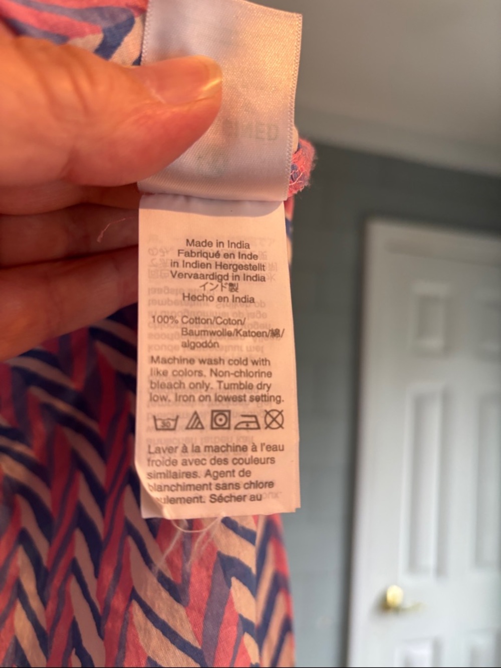 J. Crew Pink & Blue Chevron Button-Down Shirt - Picture 6 of 7
